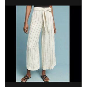Anthropologie Size Medium Portia Wide Leg Pants Wh